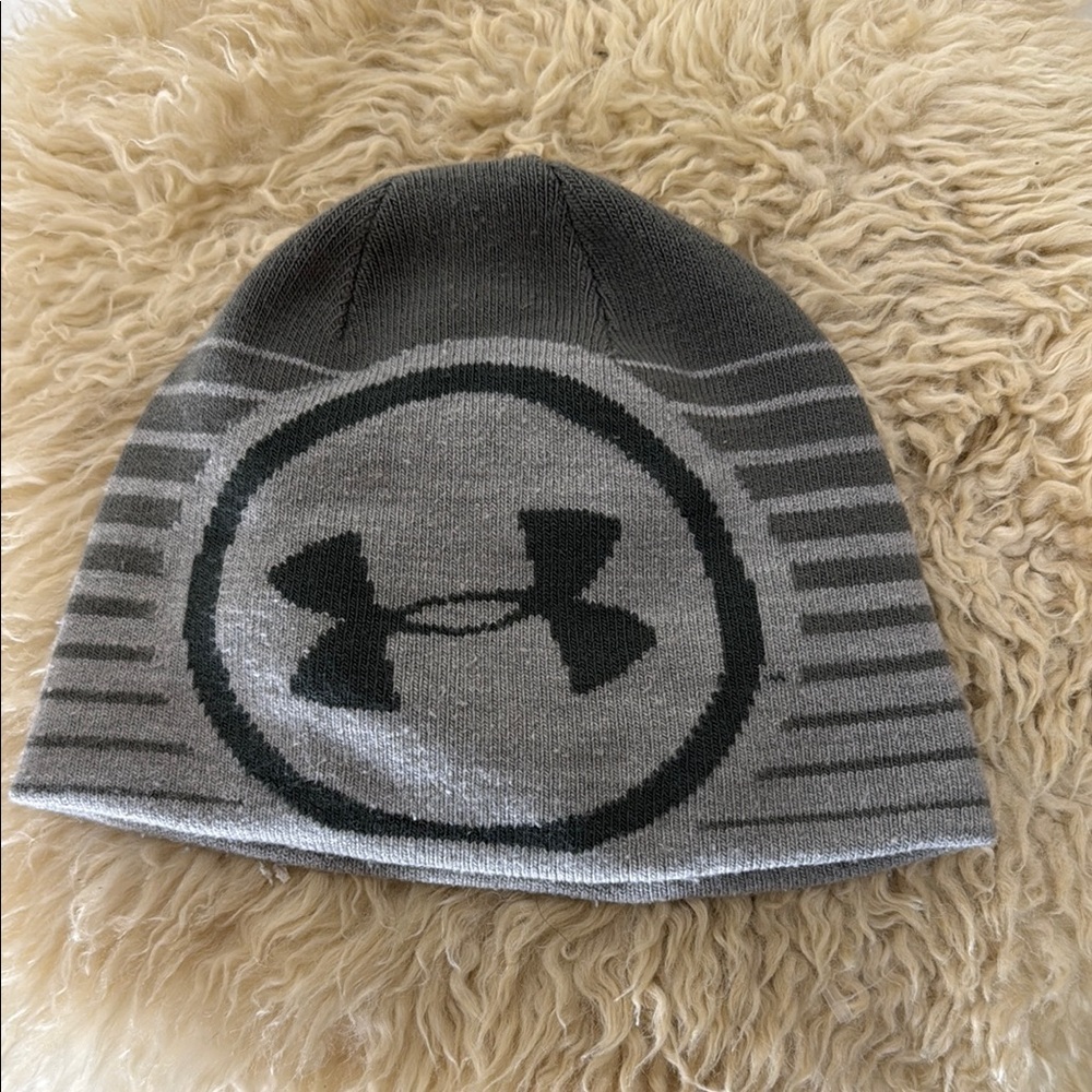 Under Armour Charcoal and Light Gray Beanie